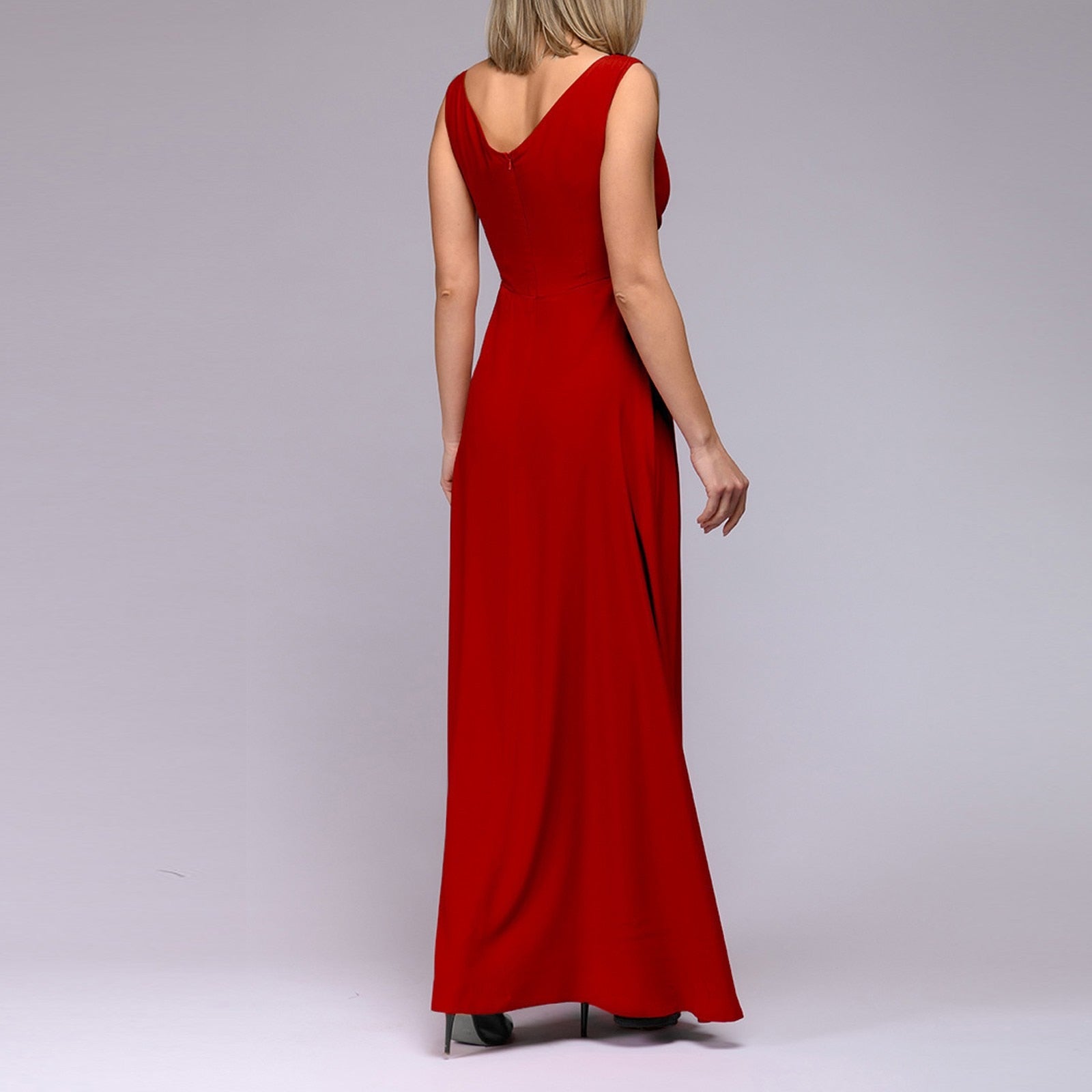 JuliaFashion - Sexy V-Neck Sleeveless Maxi Dress