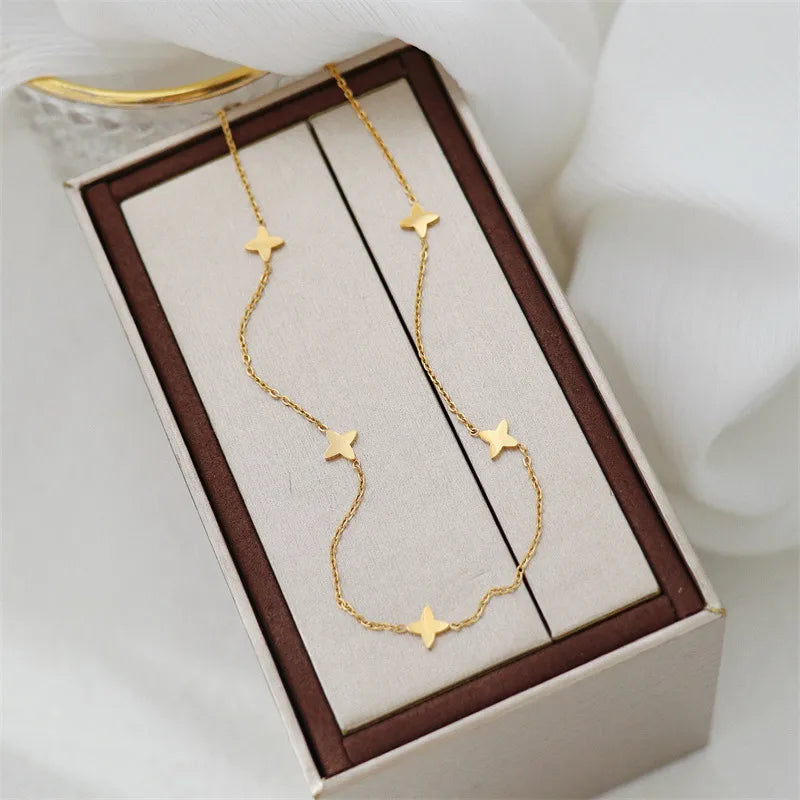 JuliaFashion-Mini Star Gold Choker Necklace