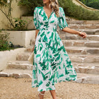 JuliaFashion-Elegant Boho Floral Bodycon Maxi Dress