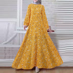 JuliaFashion-Elegant Muslim Abaya Hijab Dress