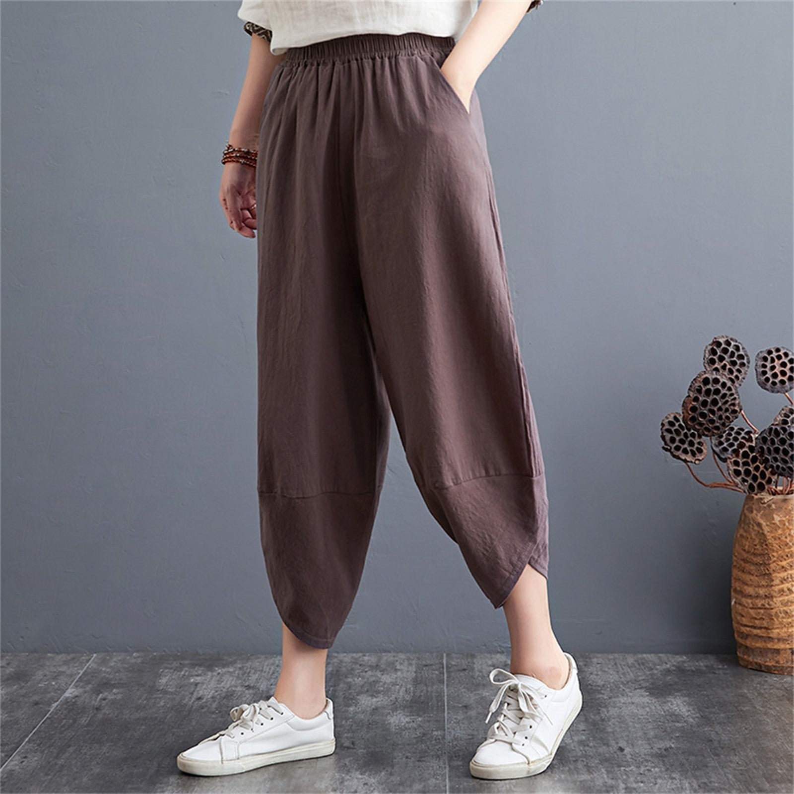 JuliaFashion-Plus Size Streetwear Dance Trousers