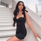 Julia Fashion - Lace Up Bow Bodycon Slim Dress