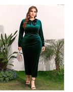 JuliaFashion - 2024  Solid Turn-down Collar Rear Split A-LINE Slim Dress