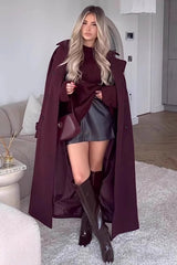 Vintage Waisted Lapel Wool Overcoat