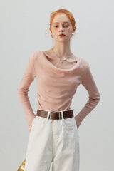 Burgundy Mock Two Piece Knit Top