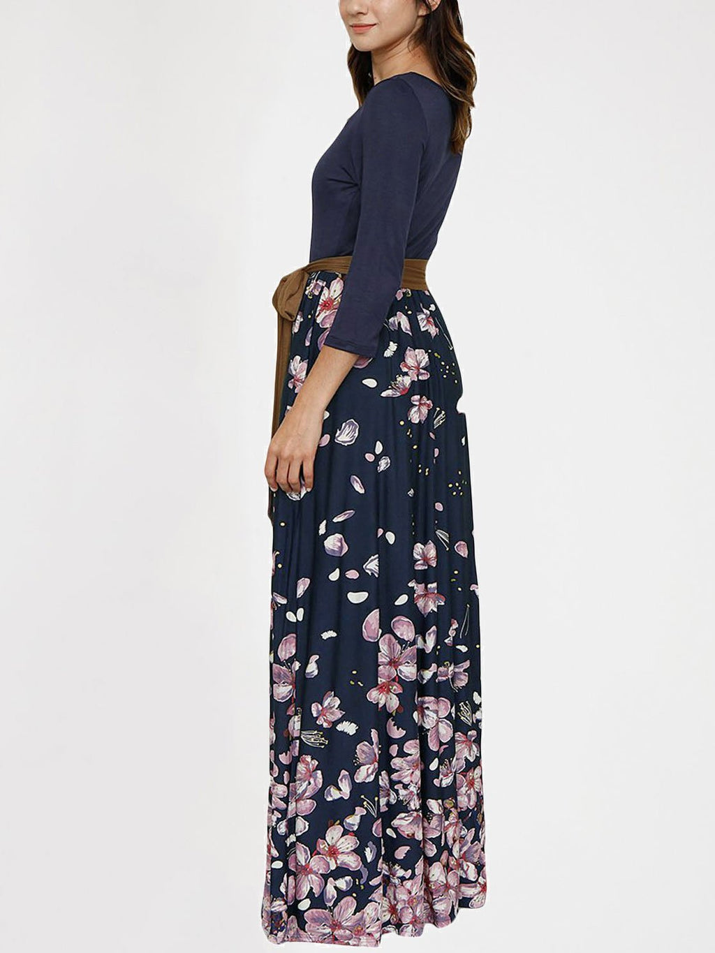 JuliaFashion - Secret Garden Floral Print Maxi Dress