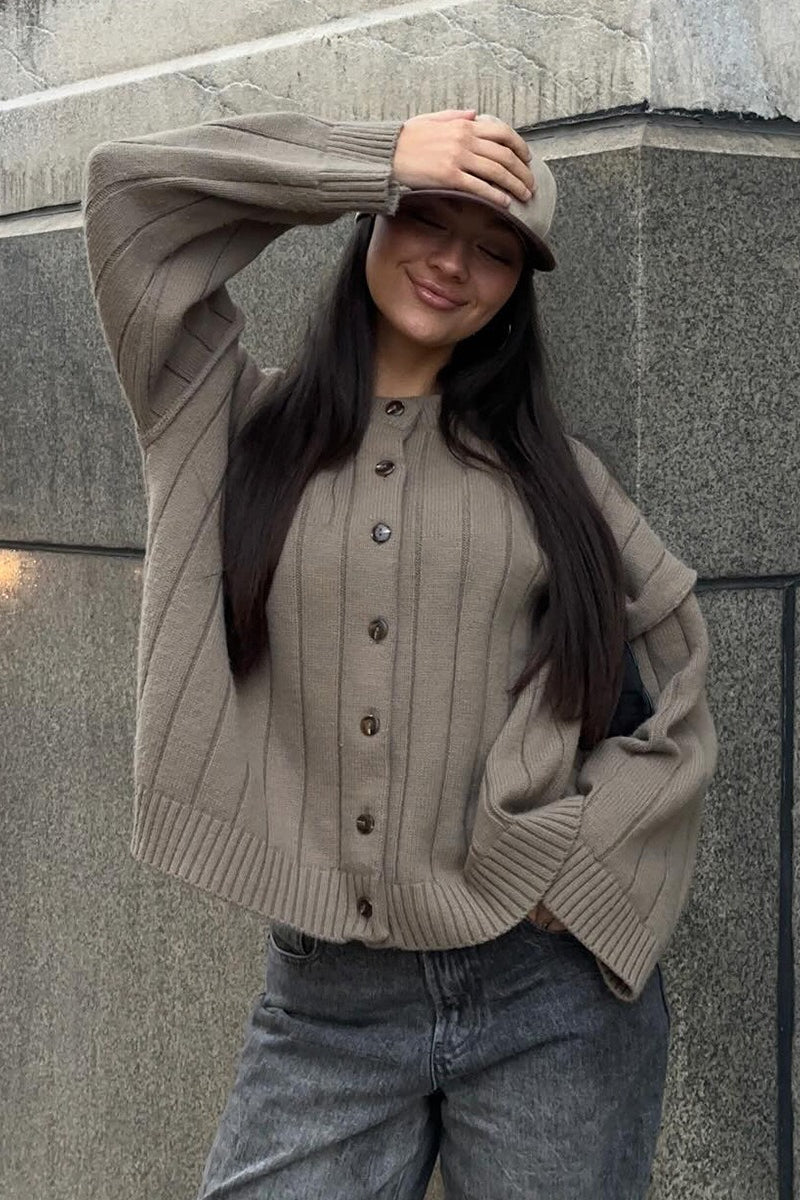 Soft Rib Relaxed Cardigan