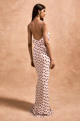 Color Block Lace Trim Cami Maxi Dress