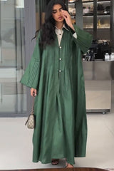 Pleated Relaxed Fit Open Detail Overcoat