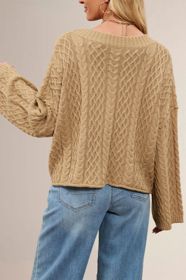 Cable Knit Oversized Cardigan