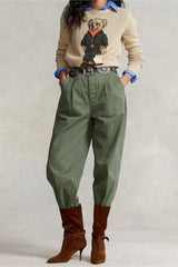 Classic Embroidery Retro Relaxed Sweater