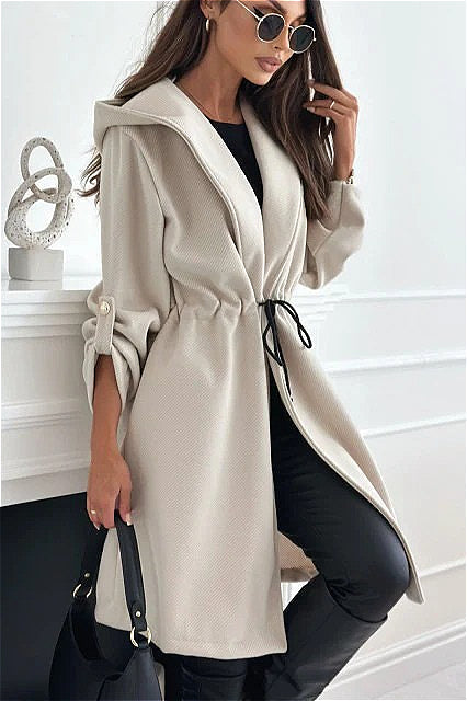 Hooded Belted Trench Coat coats