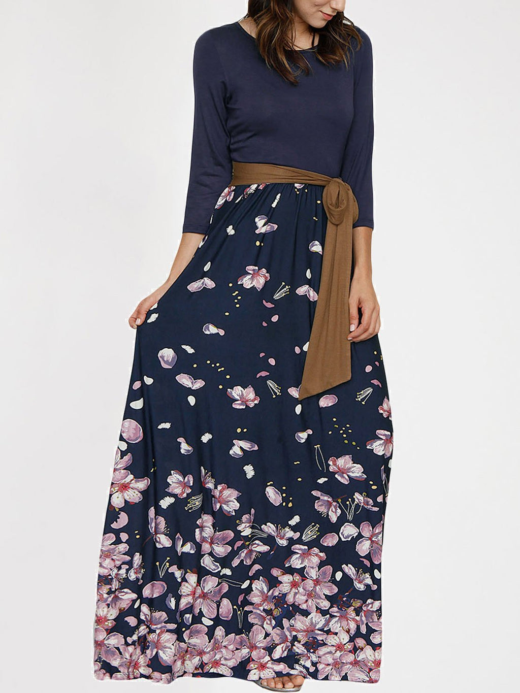JuliaFashion - Secret Garden Floral Print Maxi Dress
