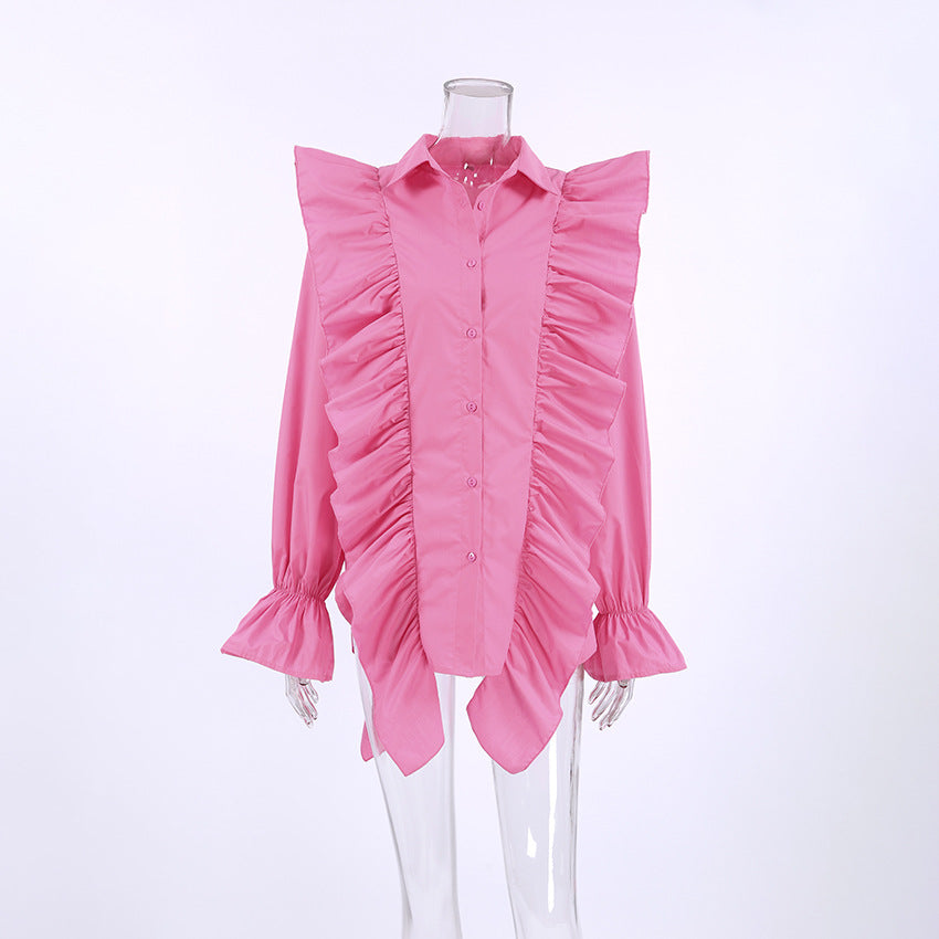 Ruffle Babe Shirt - Pink