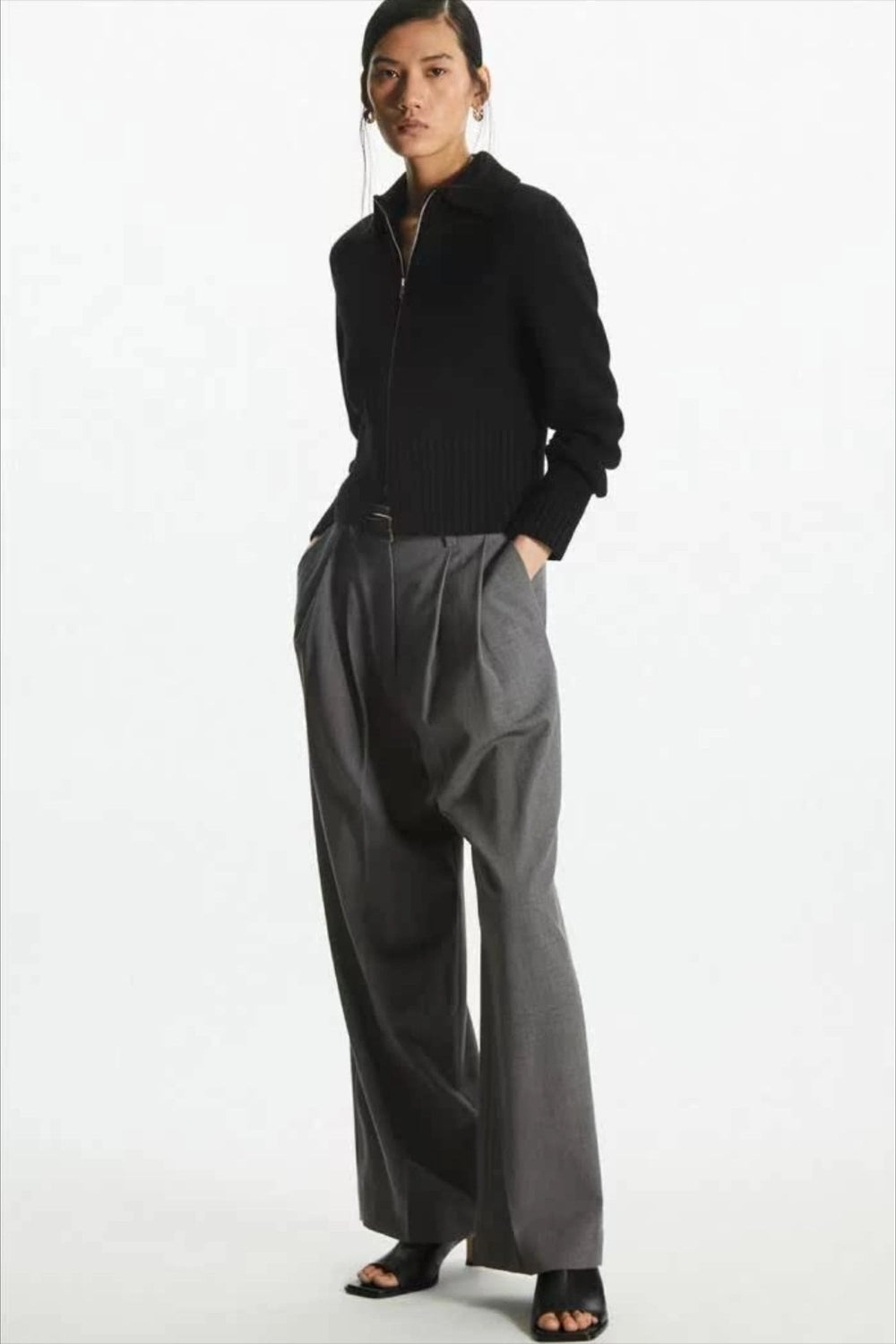 Casual Wool Blend Short Cardigan