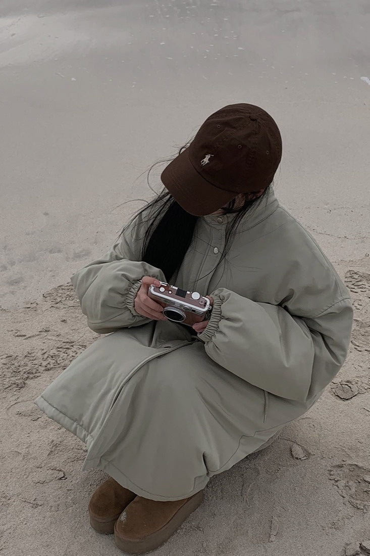 Relaxed Fit Longline Puffer Jacket