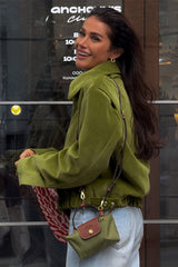 Oversized Velvet Baseball Style Jacket