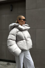 Short Hooded Puffer Jacket