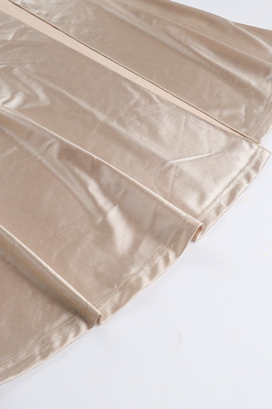 Silk Satin Off Shoulder Slit Formal Dress