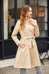 Slim Fit Belted Pocket Midi Overcoat