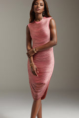 Pink Fringe Bandage Party Dress
