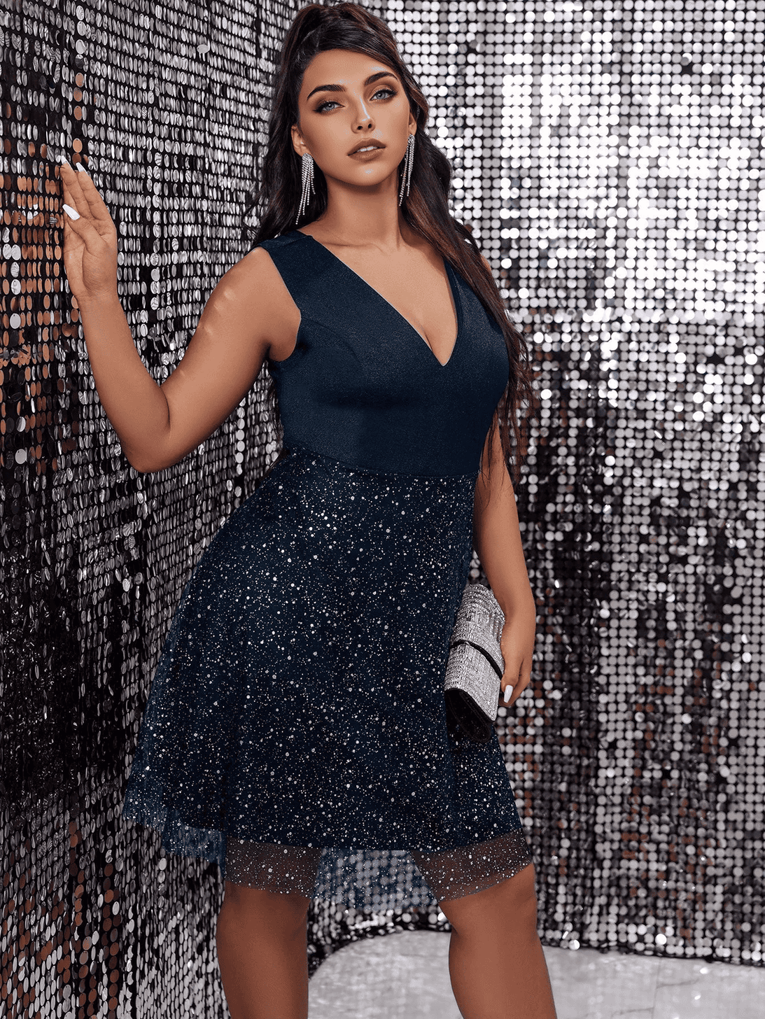 JuliaFashion - Sleeveless V-Neck Bodycon Cocktail Evening Party Dresses