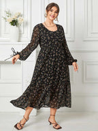 JuliaFashion - 2024 Ruffle Trim Floral Print Vestidos Party Dresses