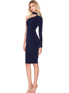 JuliaFashion - Unbelievers One Shoulder Bodycon Dress