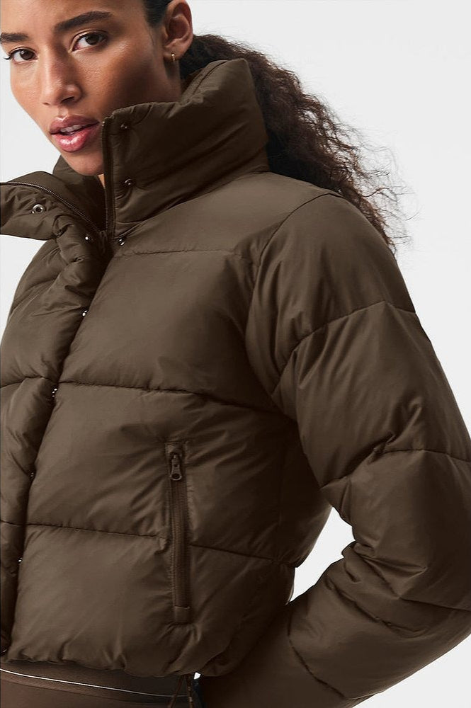 Cropped Fitted Quilted Puffer Jacket