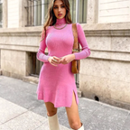 Julia Fashion - Women Knitted Mini Dress