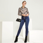 Julia Fashion - Deep Blue High Waist Jeans
