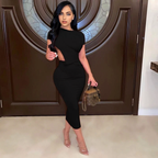 Julia Fashion - Sexy Cut Out Backless Bodycon Dress