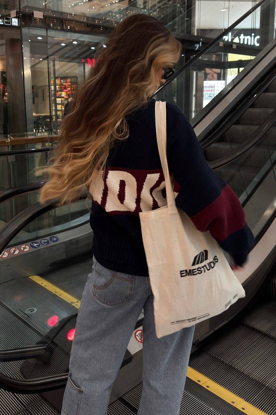 Letter Graphic Crew Neck Sweater