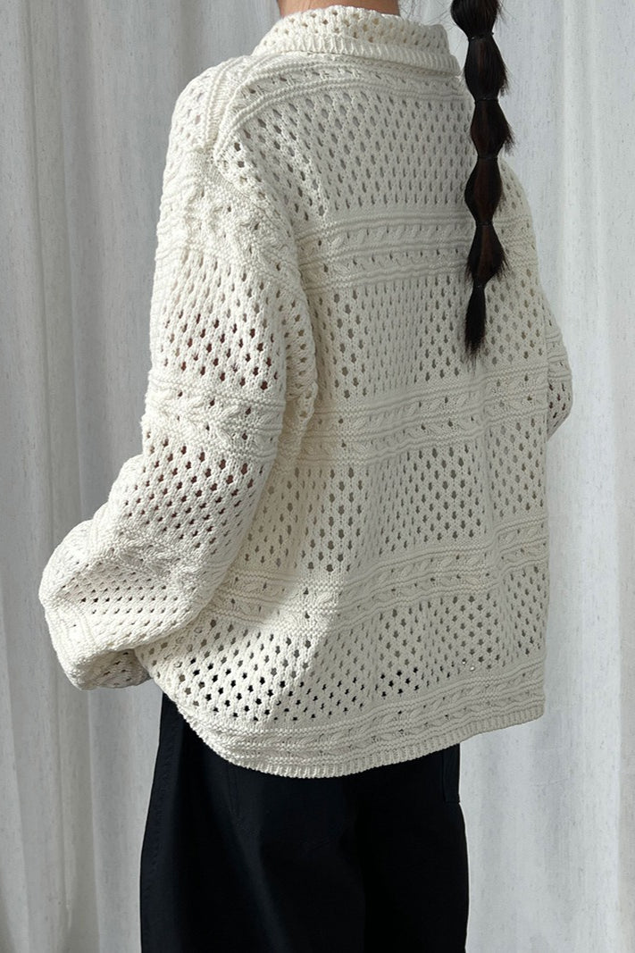 Openwork Knit Cardigan