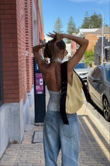 Polka Dot Halter Backless Crop Top