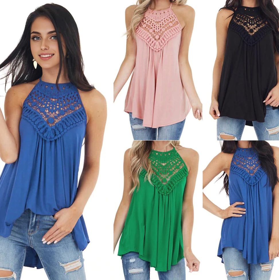 Julia Fashion - Summer Halter Sexy Lace Shirt