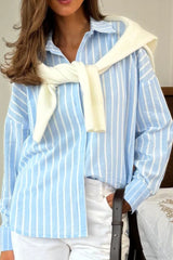 Striped Long Sleeve Blouse