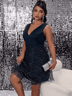 JuliaFashion - Sleeveless V-Neck Bodycon Cocktail Evening Party Dresses