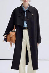 Midi Intellectual Trench Line Overcoat