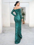 JuliaFashion - Sexy Off the Shoulder Sequin Party Dress