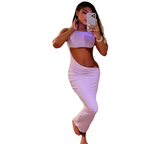 Julia Fashion - Sexy Sleeveless Hollow Out Skinny Midi Dress