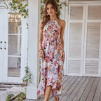 JuliaFashion - 2024Sleeveless Floral Print Bohemian Long Party Beach Dress