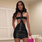 JuliaFashion - Sexy Halter Sleeveless Cut Out Bodycon Mini Dress
