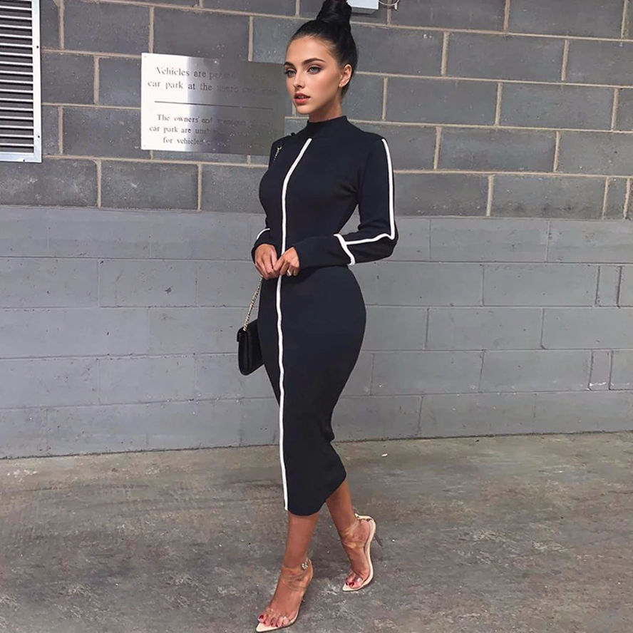 Julia Fashion - Elegant Summer New Women Long Seeve Slim Long Dress