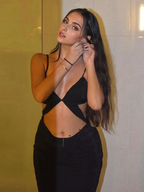 Julia Fashion - Sexy Spaghetti Strap Backless Cut Out Bodycon Maxi Dress