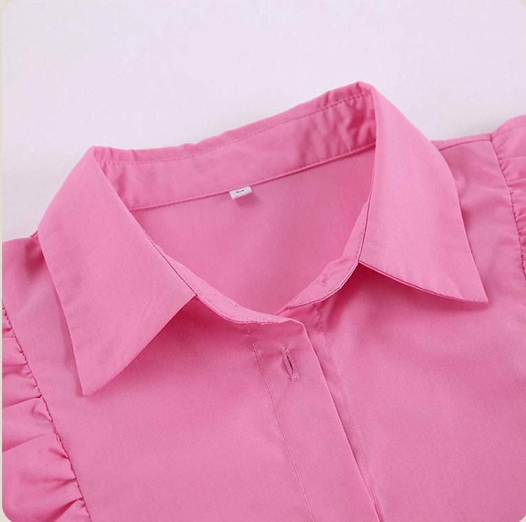 Ruffle Babe Shirt - Pink