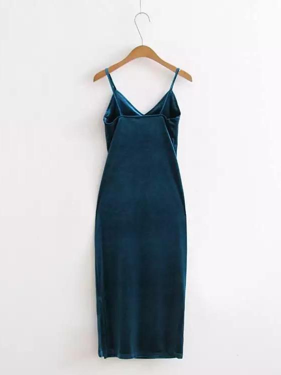 JuliaFashion-Distance To The Moon Velvet Dress