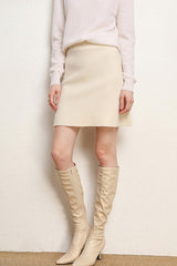 Wool A-Line Mini Skirt