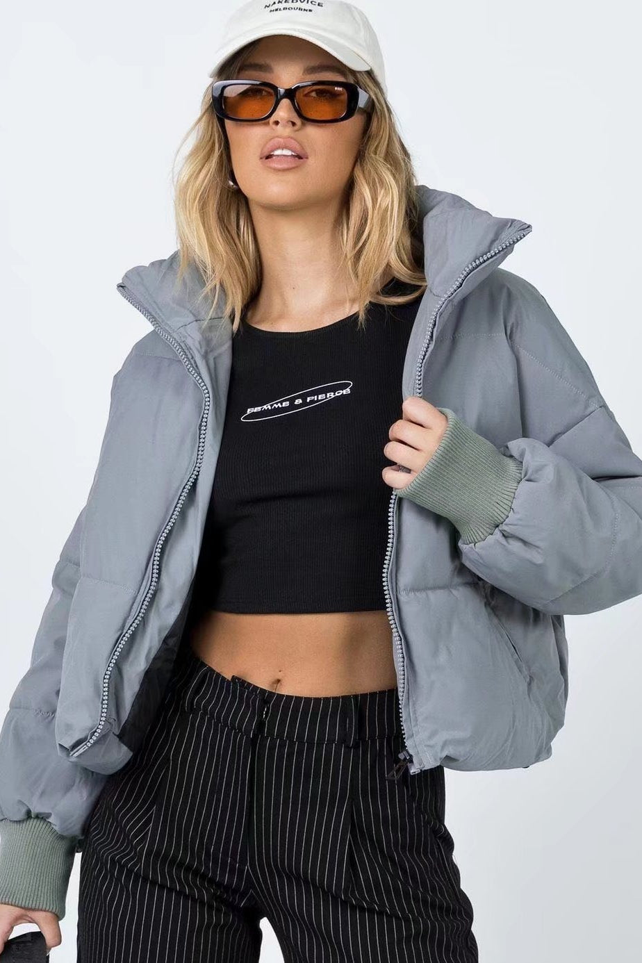 Flowy Insulated Puffer Jacket XS / Grey