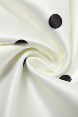 Lace Trim Polka Dot Halter Mini Dress